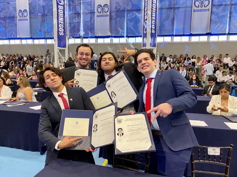 Miguel and friends at graduation