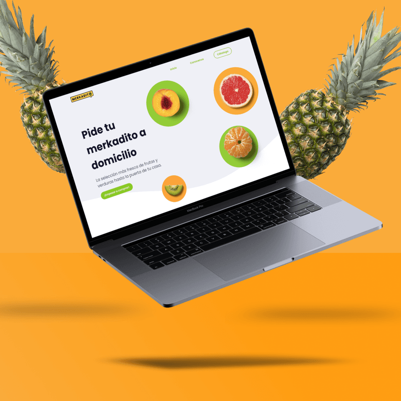 Landing page design for Merkadito